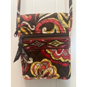 Vera Bradley Women's Quilted Boho Puccini Hipster Crossbody Purse Bag Multicolor